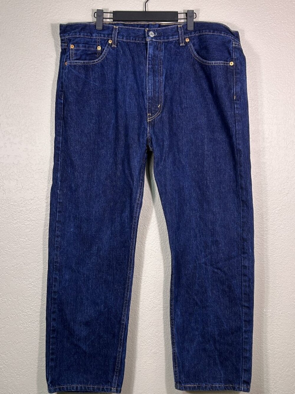 Levi's 505 Men's 42x30 Dark Wash Blue Jeans Straight Leg Vintage Style